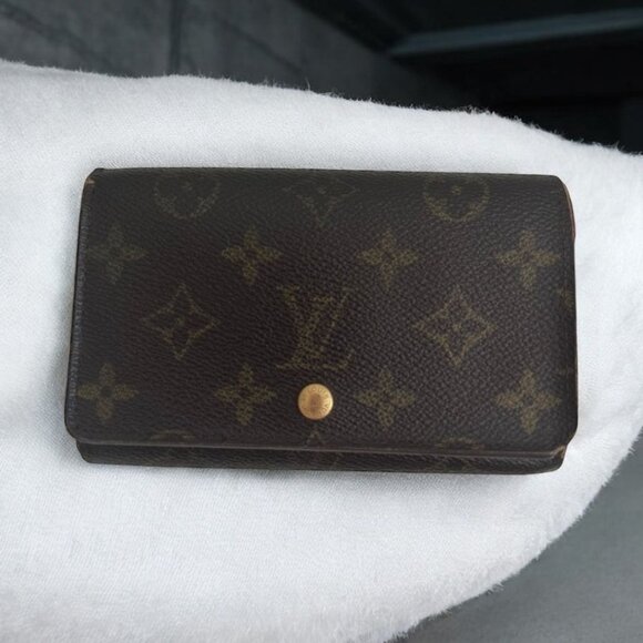 LOUIS VUITTON Porte Monnaie Brown Monogram Tresor Wallet - Picture 1 of 11